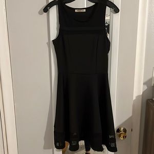 Black peplum dress